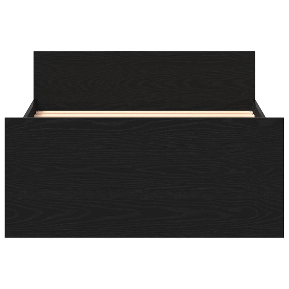 Estructura de cama sin colchón roble negro 90x200