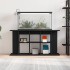Soporte para acuario de madera de roble negro 120x40x60
