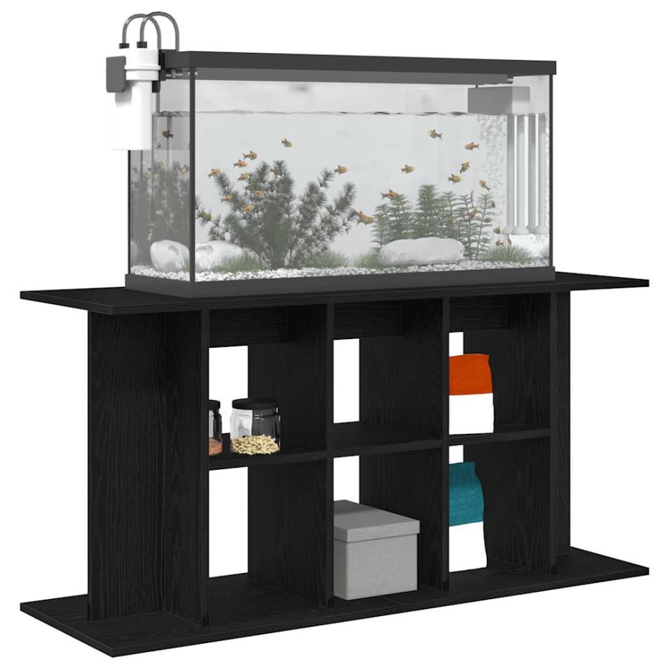 Soporte para acuario de madera de roble negro 120x40x60
