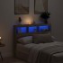 Cabecero de cama con LED roble artesanal 140x17x102