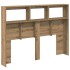 Cabecero de cama con LED roble artesanal 140x17x102
