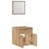 Juego de muebles baño 2 piezas madera ingeniería roble