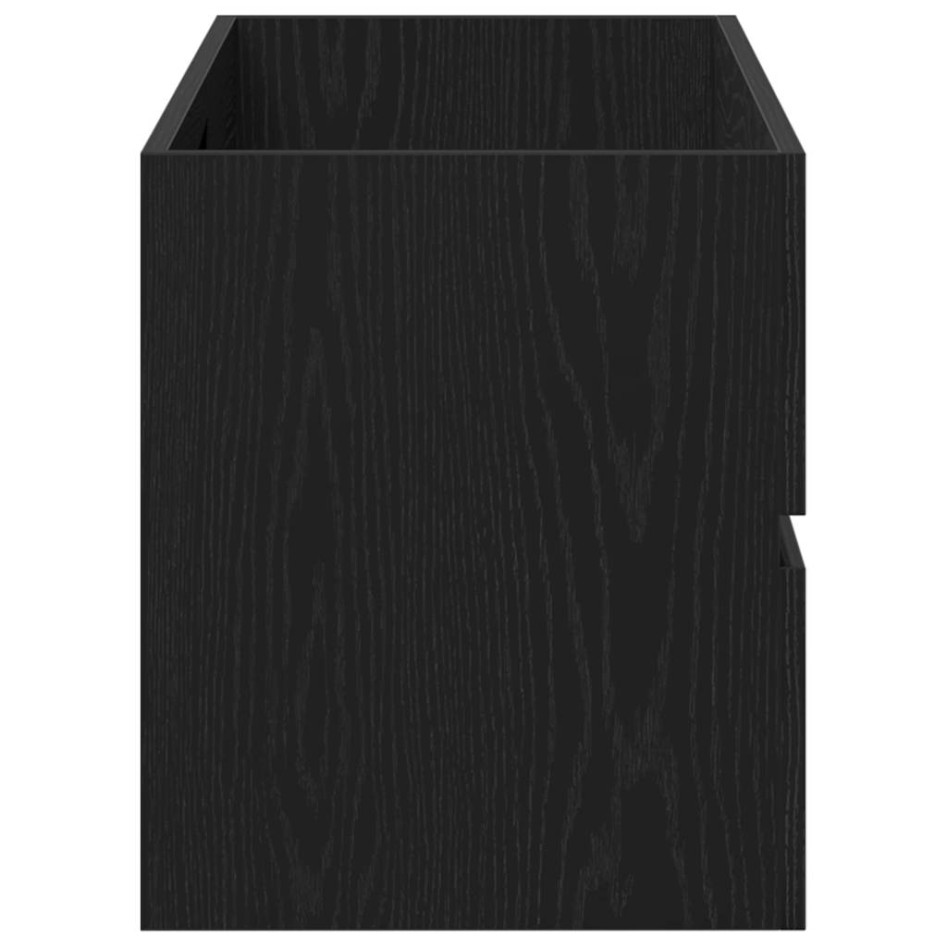 Mueble para lavabo roble negro 100x38,5x45 cm madera