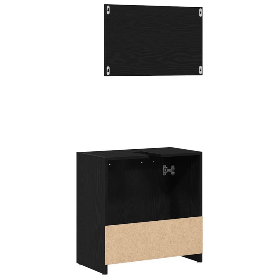 Mueble de baño con espejo de madera de ingeniería roble