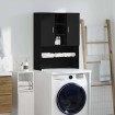 Mueble para lavadora roble negro 70,5x25,5x90 cm