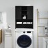 Mueble para lavadora roble negro 70,5x25,5x90