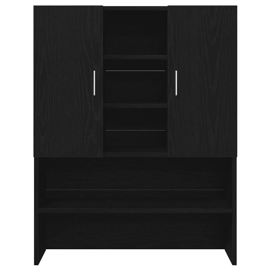 Mueble para lavadora roble negro 70,5x25,5x90