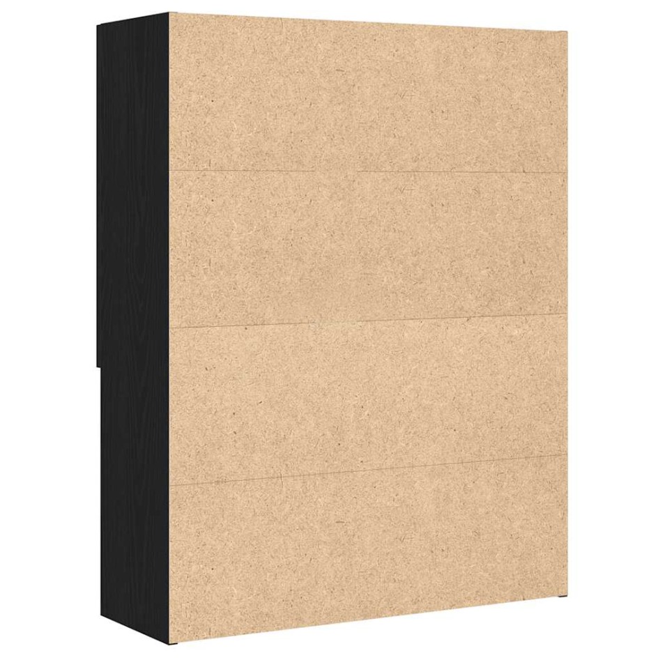 Mueble para lavadora roble negro 70,5x25,5x90