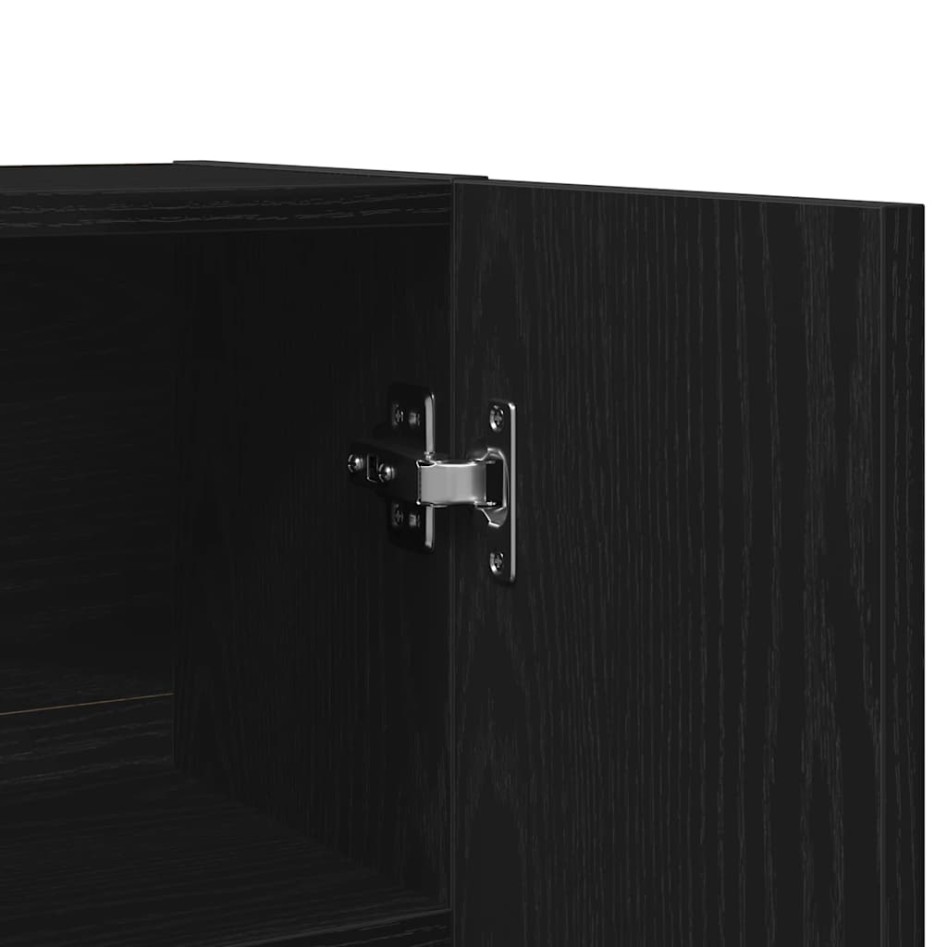 Mueble para lavadora roble negro 70,5x25,5x90