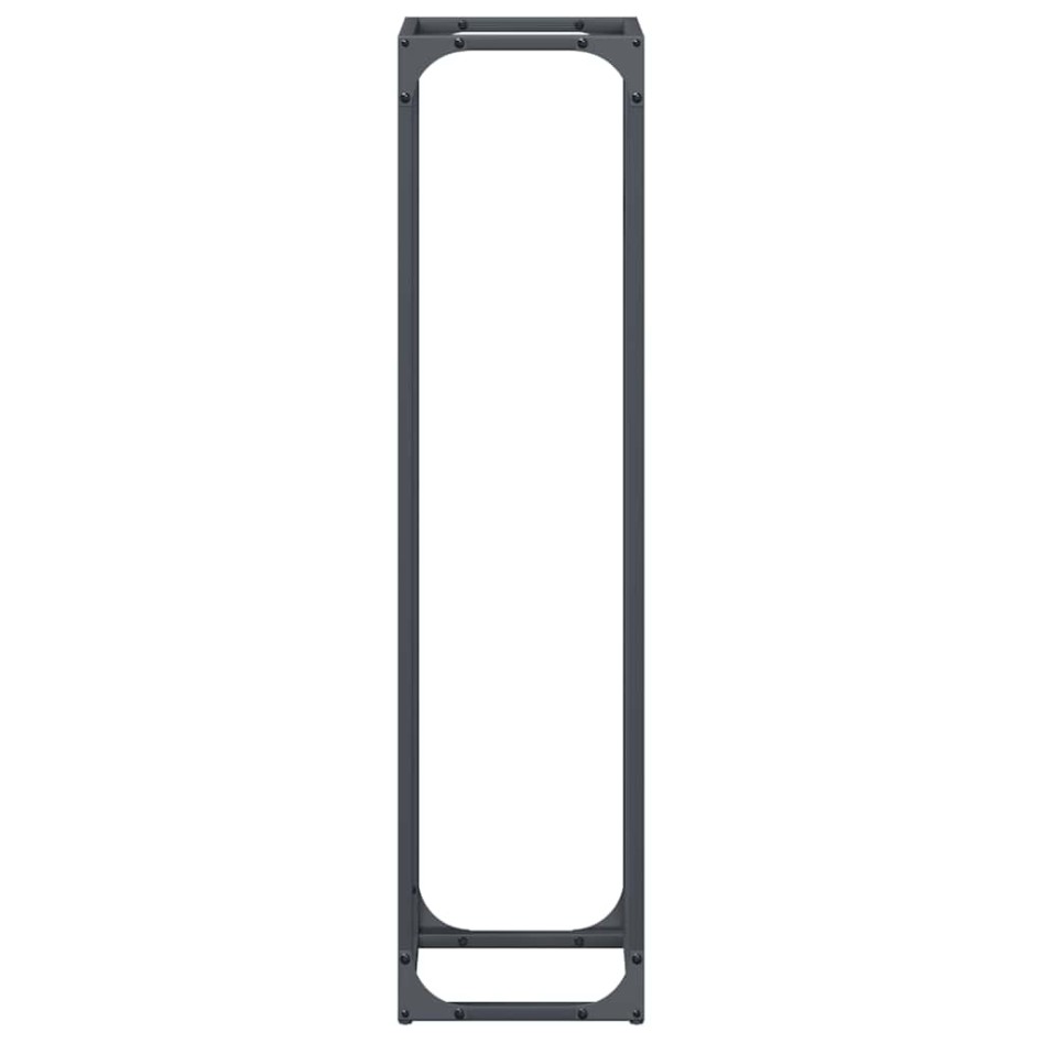 Leñero antracita 25x25x100 cm Acero laminado en