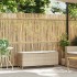 Banco de jardín con cojín beige110x30x40,5 cm ratán
