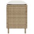 Banco de jardín con cojín beige110x30x40,5 cm ratán