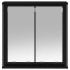 Mueble de baño de pared con espejo roble negro 60x21x60