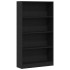 Estantería de 4 niveles de roble negro 80x24x143