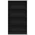 Estantería de 4 niveles de roble negro 80x24x143