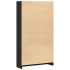 Estantería de 4 niveles de roble negro 80x24x143