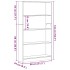 Estantería de 4 niveles de roble negro 80x24x143