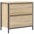 Mueble de baño con lavabo y cajones roble Sonoma 60x34,5x60