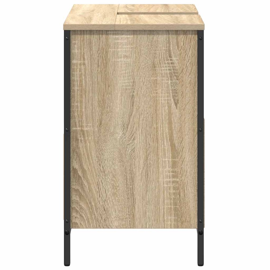 Mueble de baño con lavabo y cajones roble Sonoma 60x34,5x60