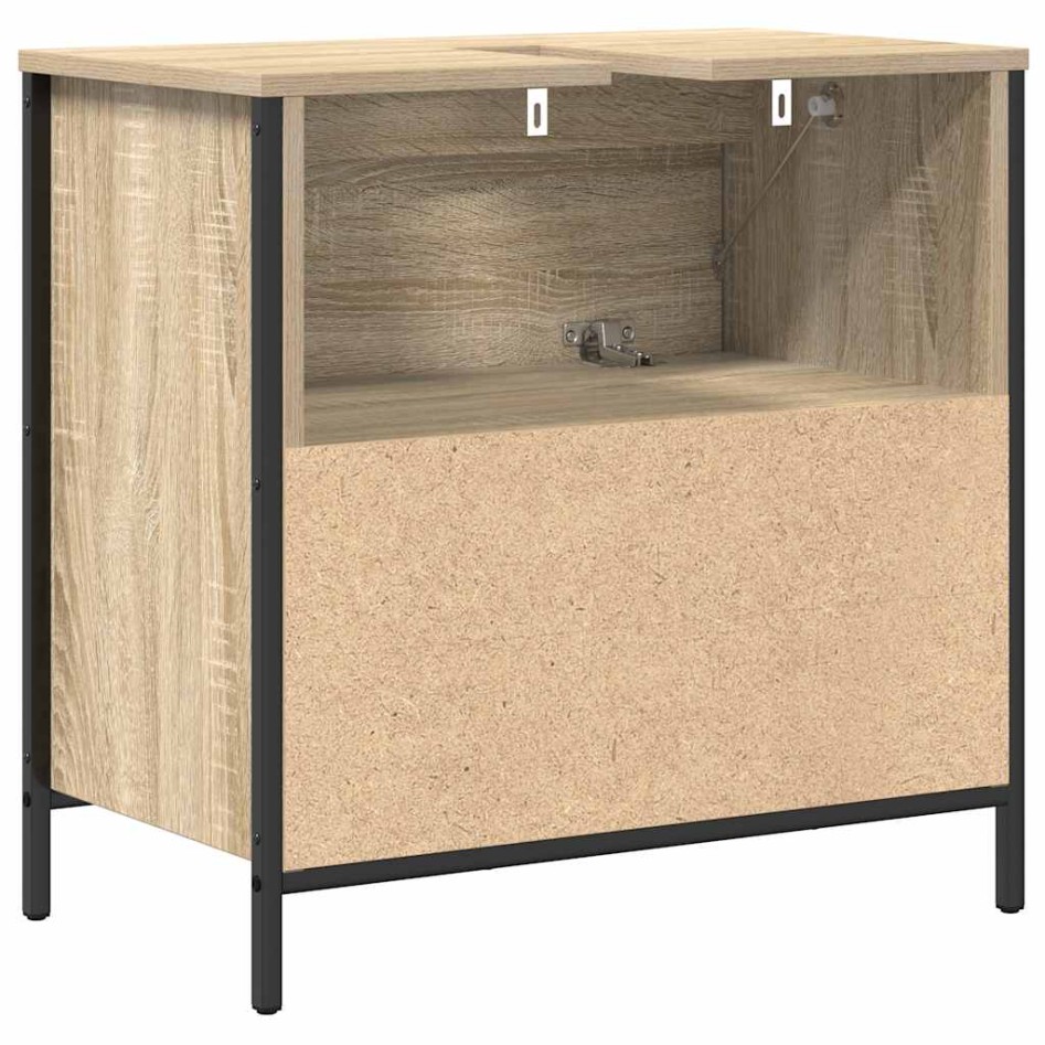 Mueble de baño con lavabo y cajones roble Sonoma 60x34,5x60