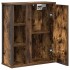 Mueble de baño de pared con espejo roble ahumado 50x21x60