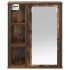 Mueble de baño de pared con espejo roble ahumado 50x21x60