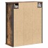 Mueble de baño de pared con espejo roble ahumado 50x21x60