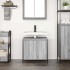 Mueble de baño con lavabo gris Sonoma 60x34,5x60