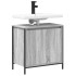 Mueble de baño con lavabo gris Sonoma 60x34,5x60