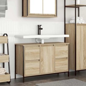 Mueble de lavabo con cajones roble Sonoma 90x34,5x60