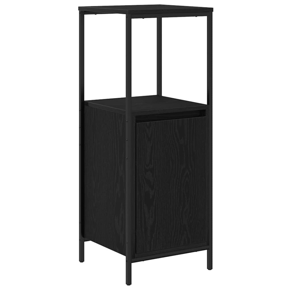 Mueble de baño con estantes roble negro 36x35x95