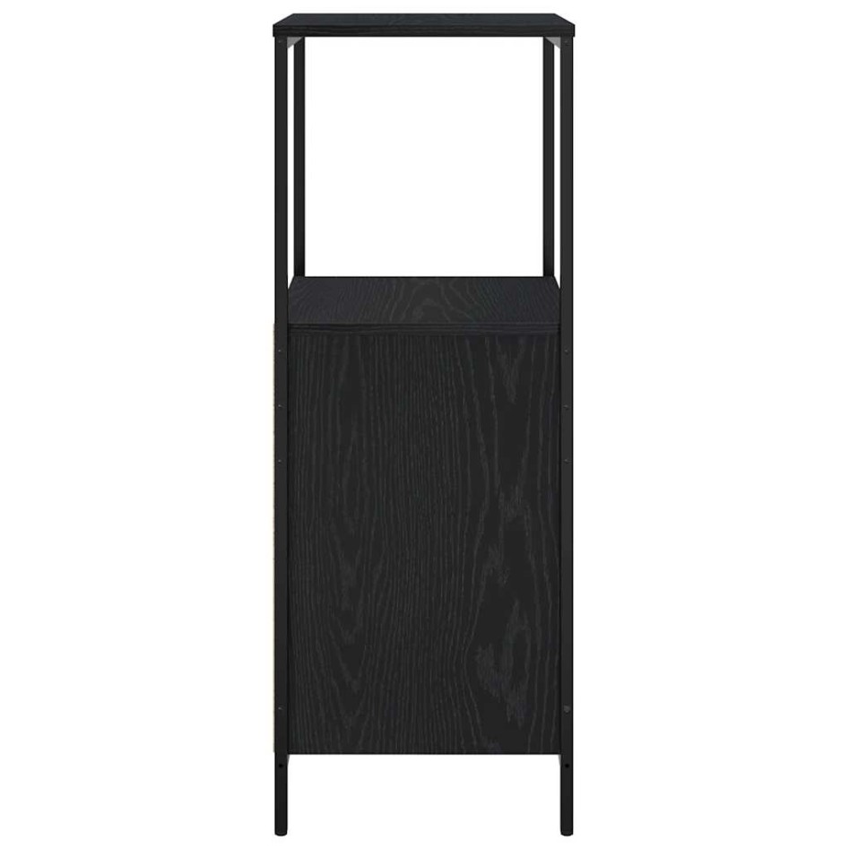 Mueble de baño con estantes roble negro 36x35x95