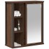 Mueble de baño de pared con espejo roble marrón 50x21x60