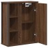 Mueble de baño de pared con espejo roble marrón 50x21x60