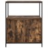 Mueble de baño con estantes roble ahumado 76,5x35x95