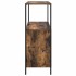 Mueble de baño con estantes roble ahumado 76,5x35x95