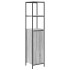 Mueble de baño con estantes gris Sonoma 36x35x165