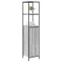 Mueble de baño con estantes gris Sonoma 36x35x165