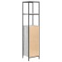 Mueble de baño con estantes gris Sonoma 36x35x165