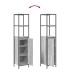 Mueble de baño con estantes gris Sonoma 36x35x165