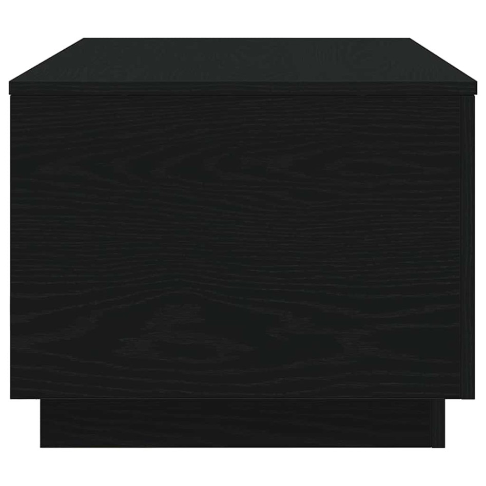 Mesa de centro con luces LED roble negro 90x50x40