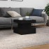 Mesa de centro con luces LED roble negro 50x50x40