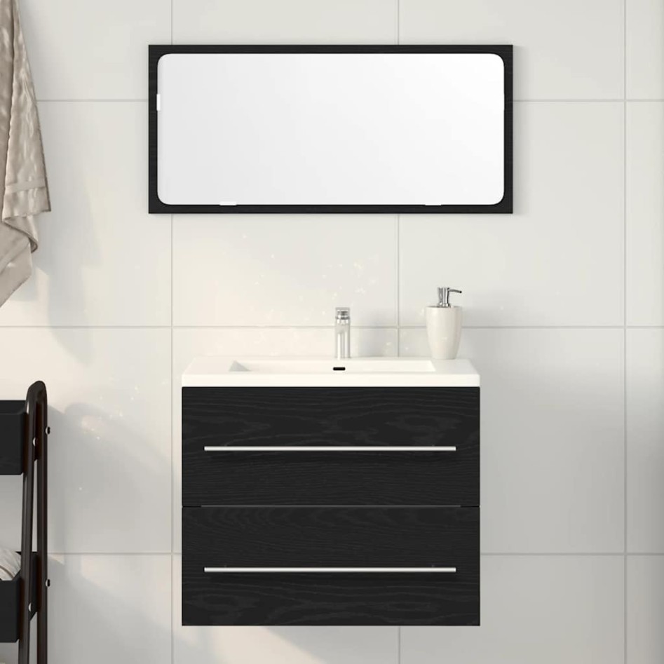 Mueble de baño para lavabo de roble negro 60x38,5x48