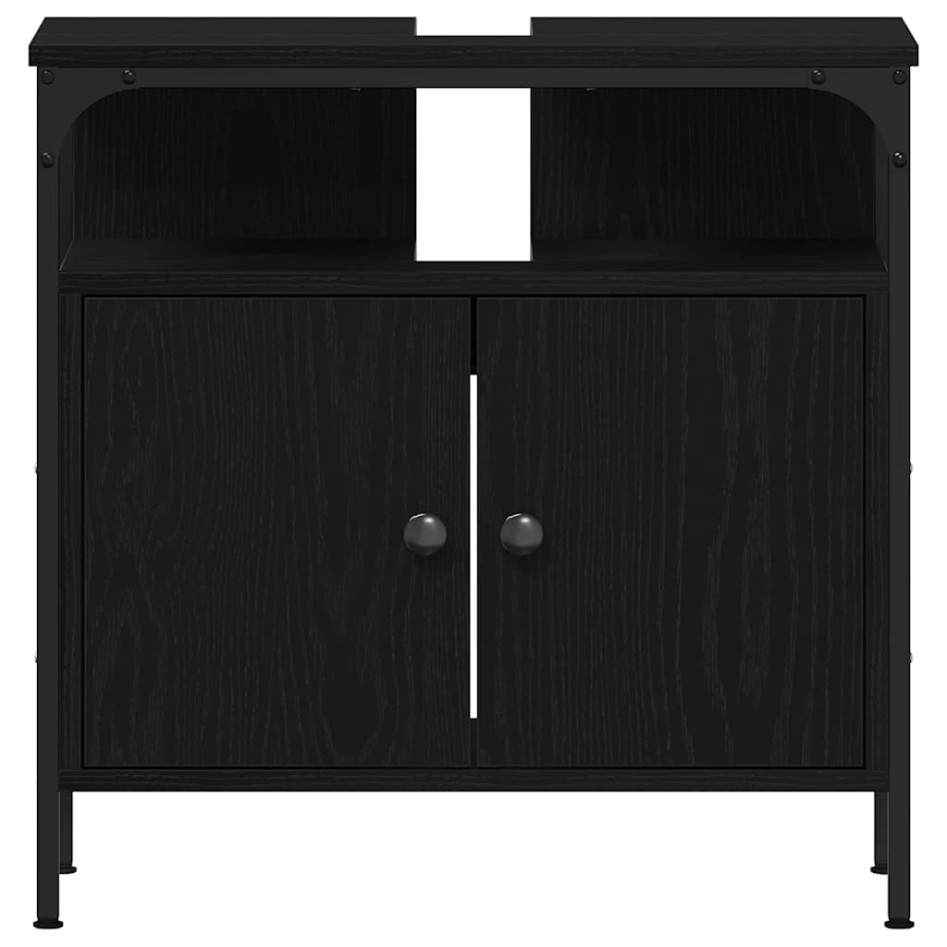Mueble de baño para lavabo de madera de roble negro 60x30x60