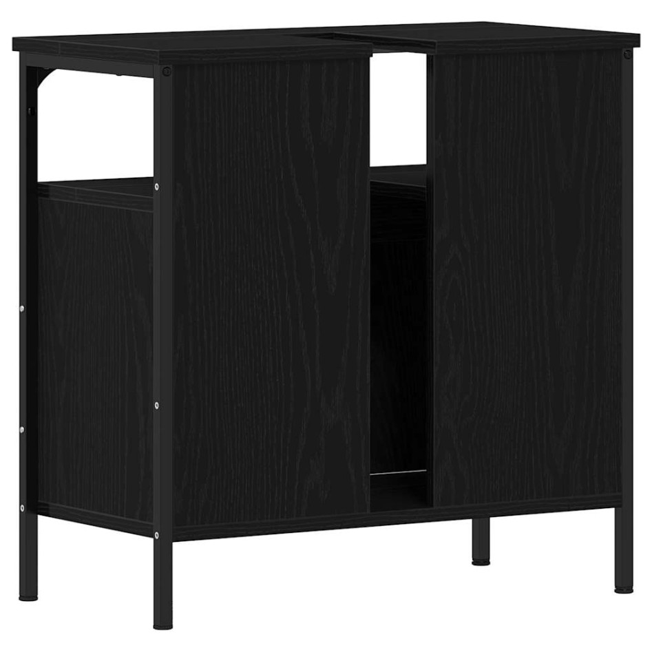 Mueble de baño para lavabo de madera de roble negro 60x30x60
