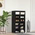 Zapatero de madera de roble negro 54x34x100,5