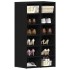 Zapatero de madera de roble negro 54x34x100,5