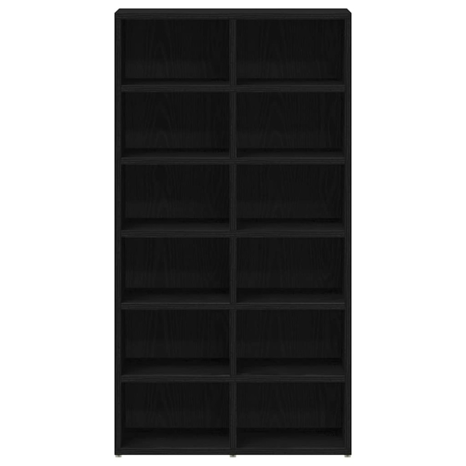 Zapatero de madera de roble negro 54x34x100,5