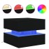 Mesa de centro con luces LED roble negro 50x50x40