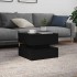Mesa de centro con luces LED roble negro 50x50x40